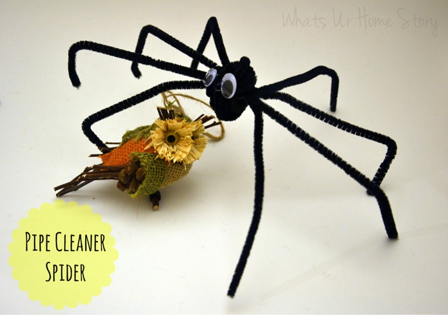 Whats Ur Home Story: Pipe cleaner spider, easy Halloween craft