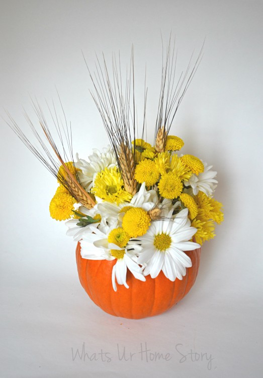 Pumpkin Floral Centerpiece, Easy Thanksgiving Centerpiece, Pumpkin Holiday centerpiece