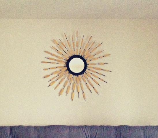 Bamboo Skewer Sunburst Mirror