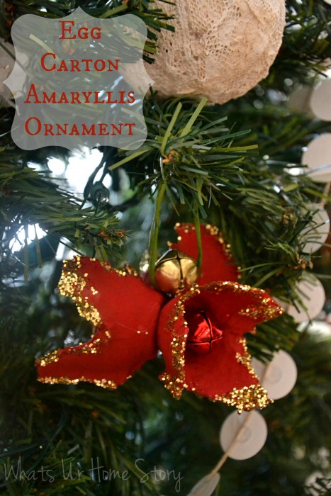 Egg Carton Holiday Amaryllis Ornament