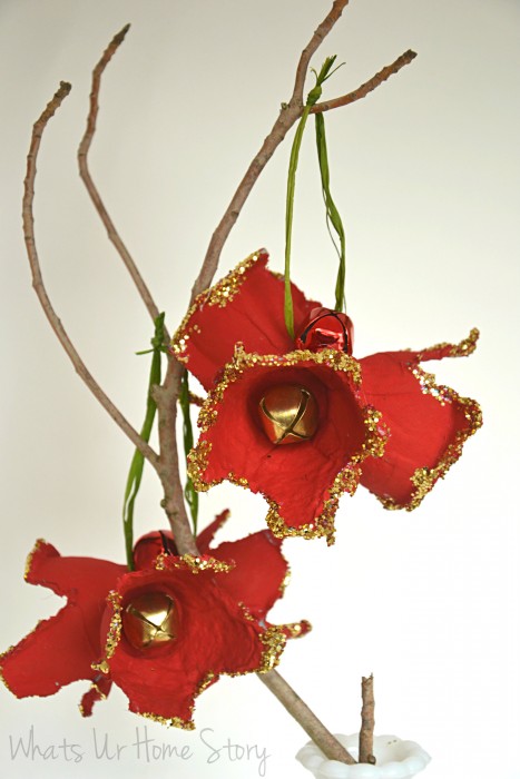 Egg Carton Holiday Amaryllis Ornament