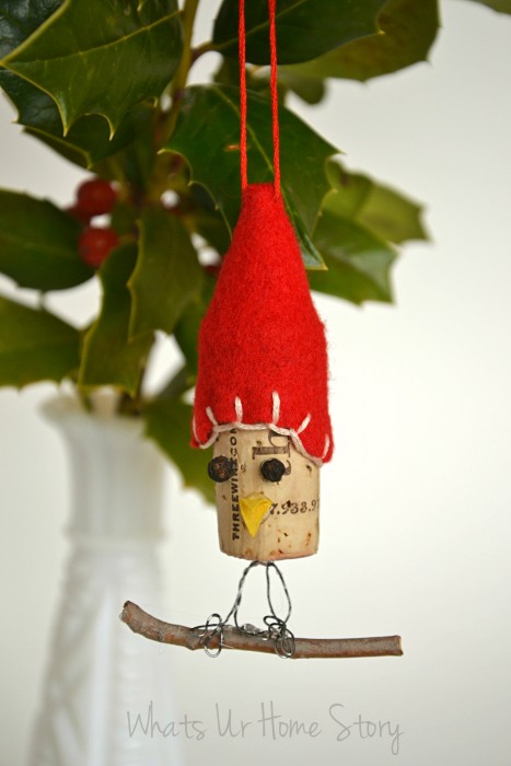 Bird Wine Cork Ornaments