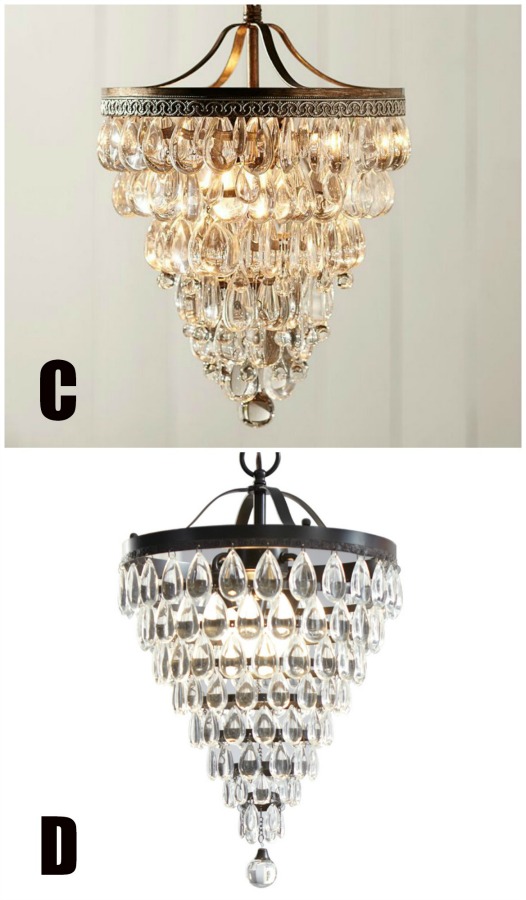 Crystal mini chandelier knock off