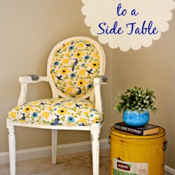 Lard Can Side Table, how to turn a vintage lard can into a side table