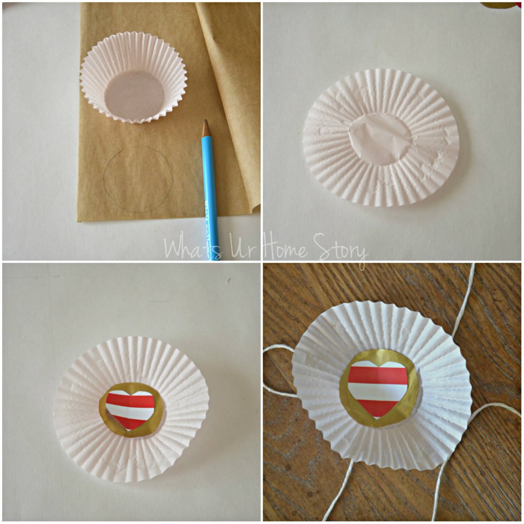 Cupcake Liner Valentine Garland