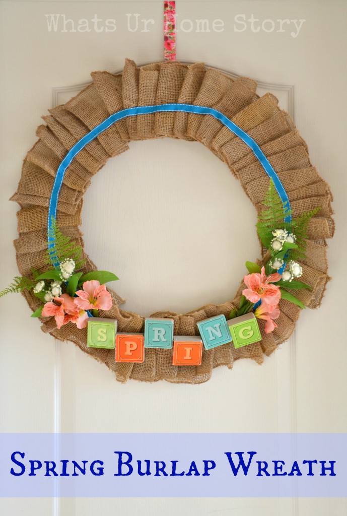 Spring Burlap Wreath & A Mega Linky Party