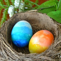 Watercolor easter eggs