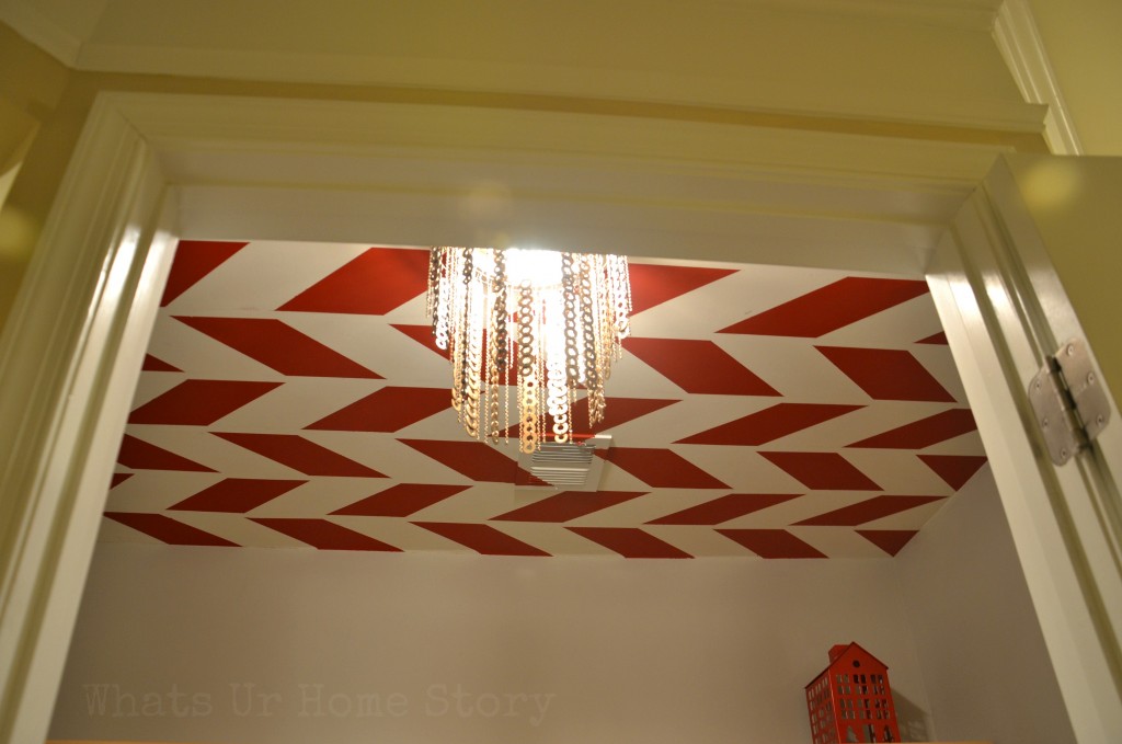 My Herringbone Ceiling & Washer Chandelier