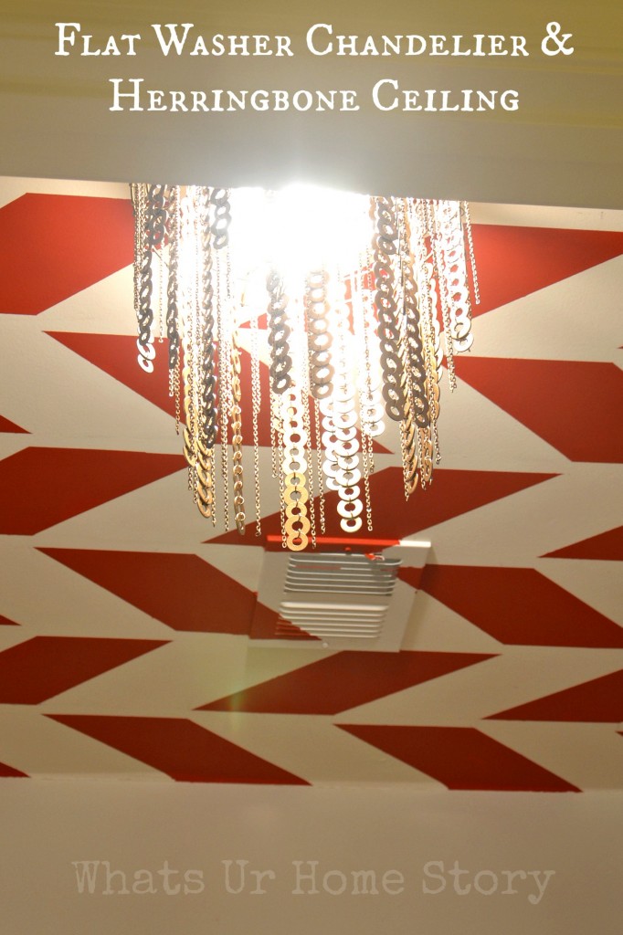 My Herringbone Ceiling & Washer Chandelier