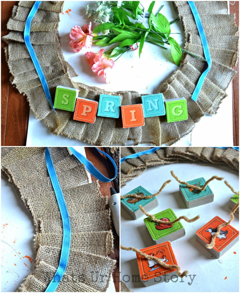 Spring Burlap Wreath & A Mega Linky Party