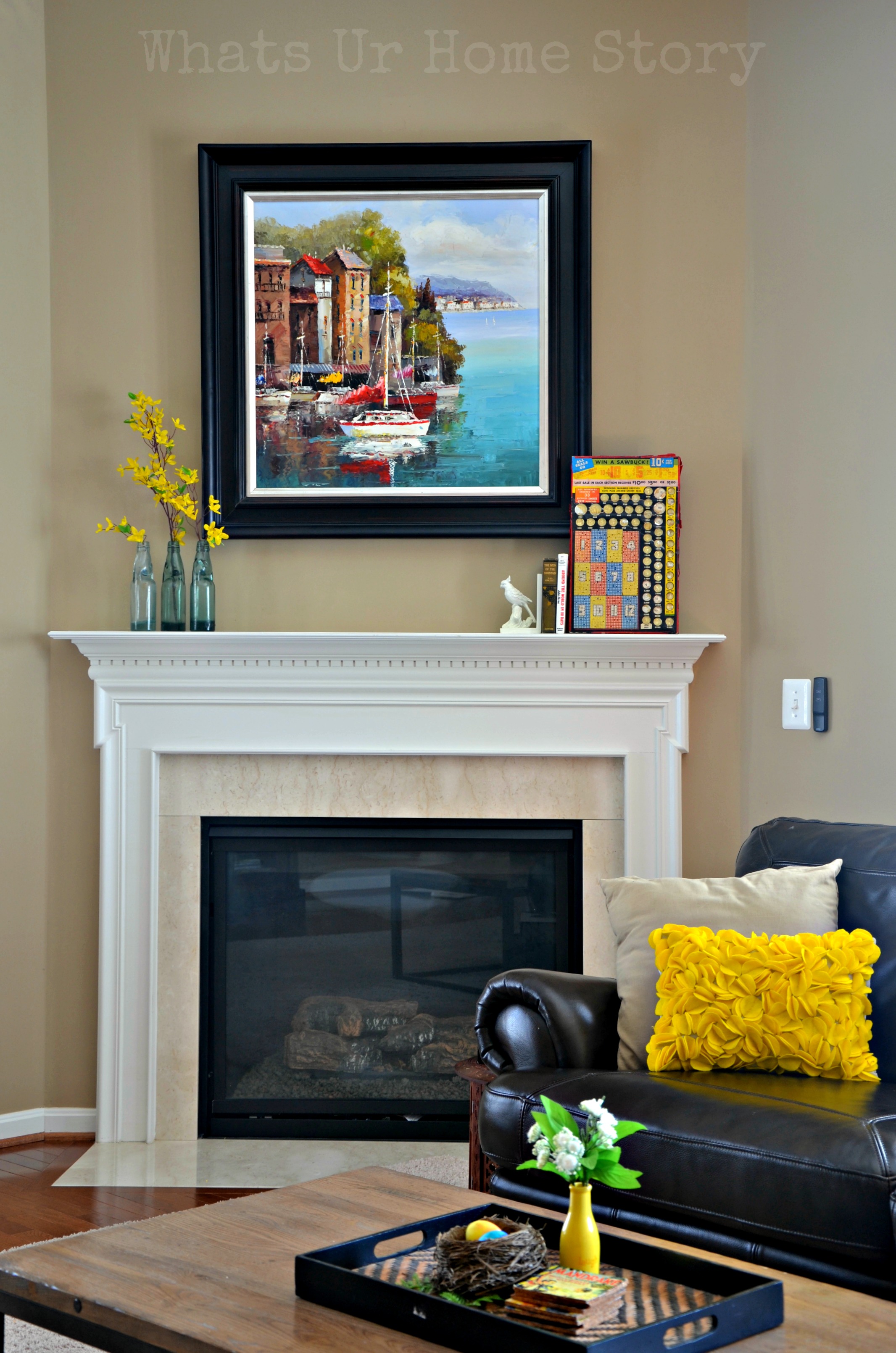 spring home tour, spring mantel