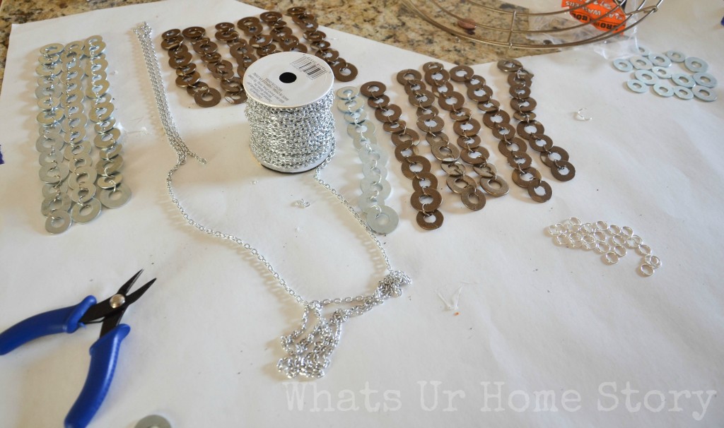 DIY Flat Washer Chandelier