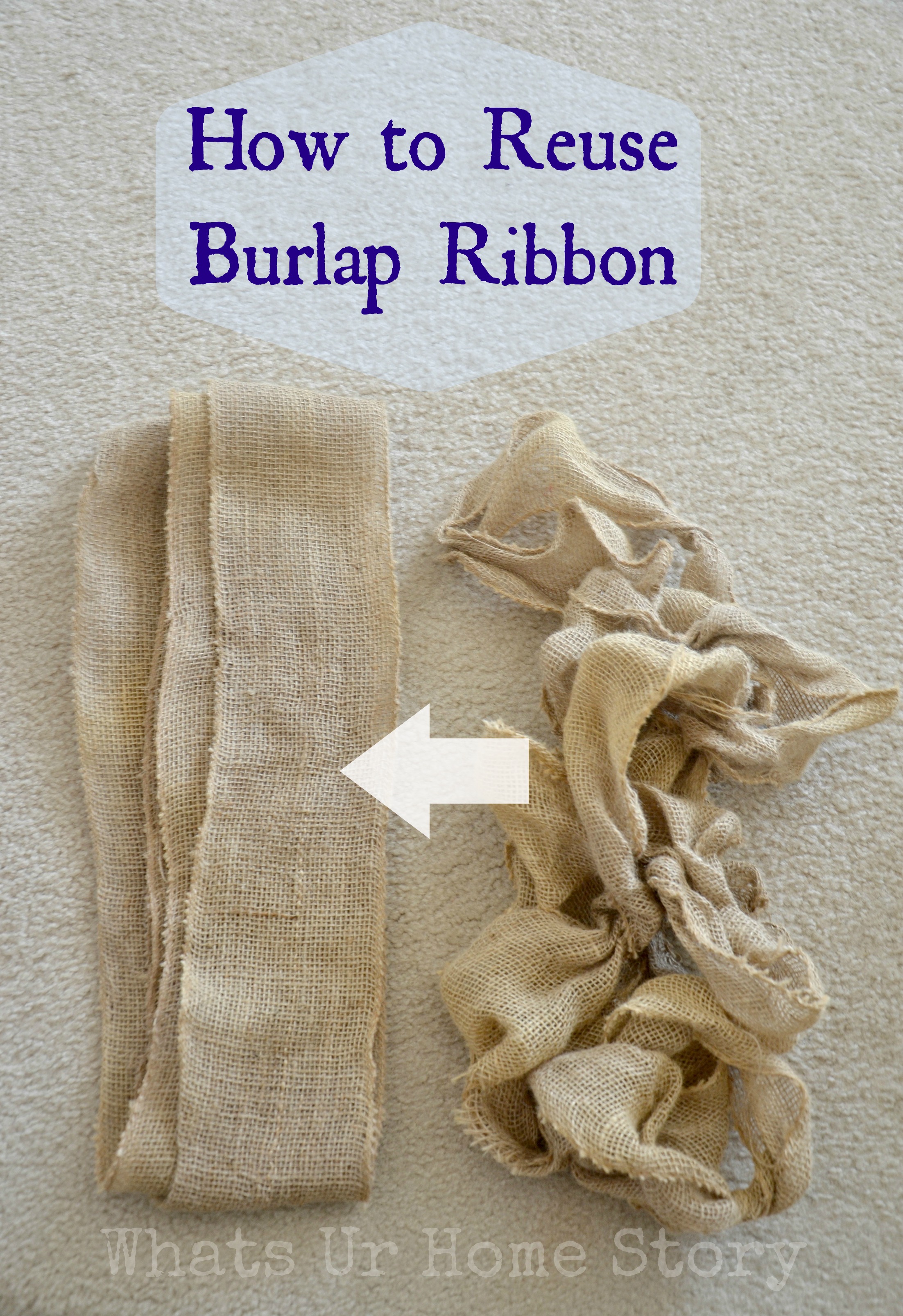how to reuse burlap ribbon