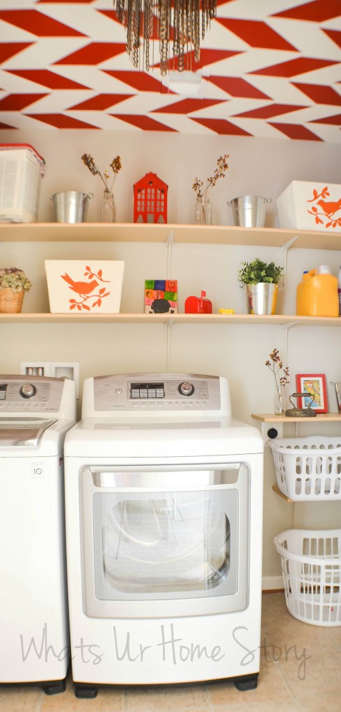 Simple DIY Wall Shelves for the Laundry Room