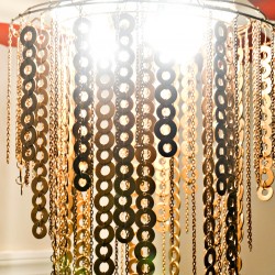 flat washer chandelier