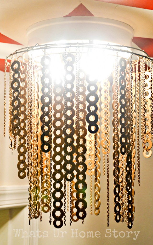 DIY Flat Washer Chandelier