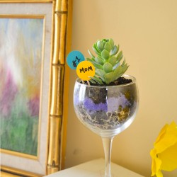 wine glass planter