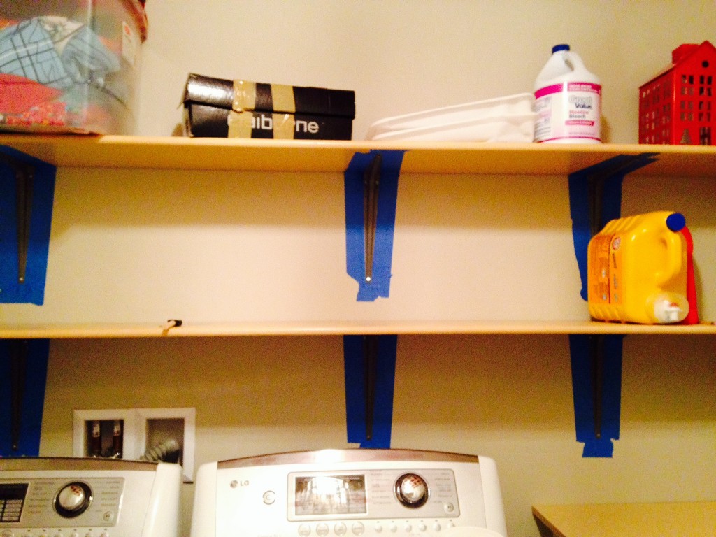 Simple DIY Wall Shelves for the Laundry Room