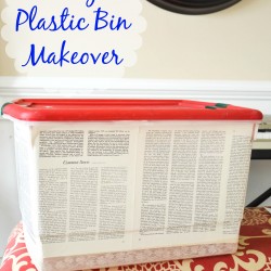 easy plastic storage bin makeover