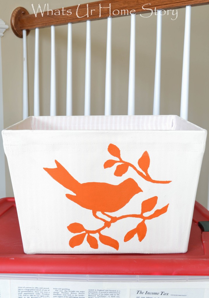 Fabric Bin Makeover with Chalk Paint