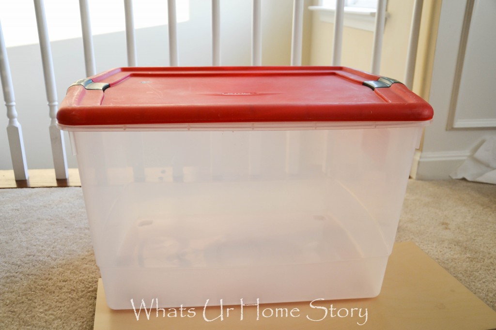 Plastic Storage Bin Makeover
