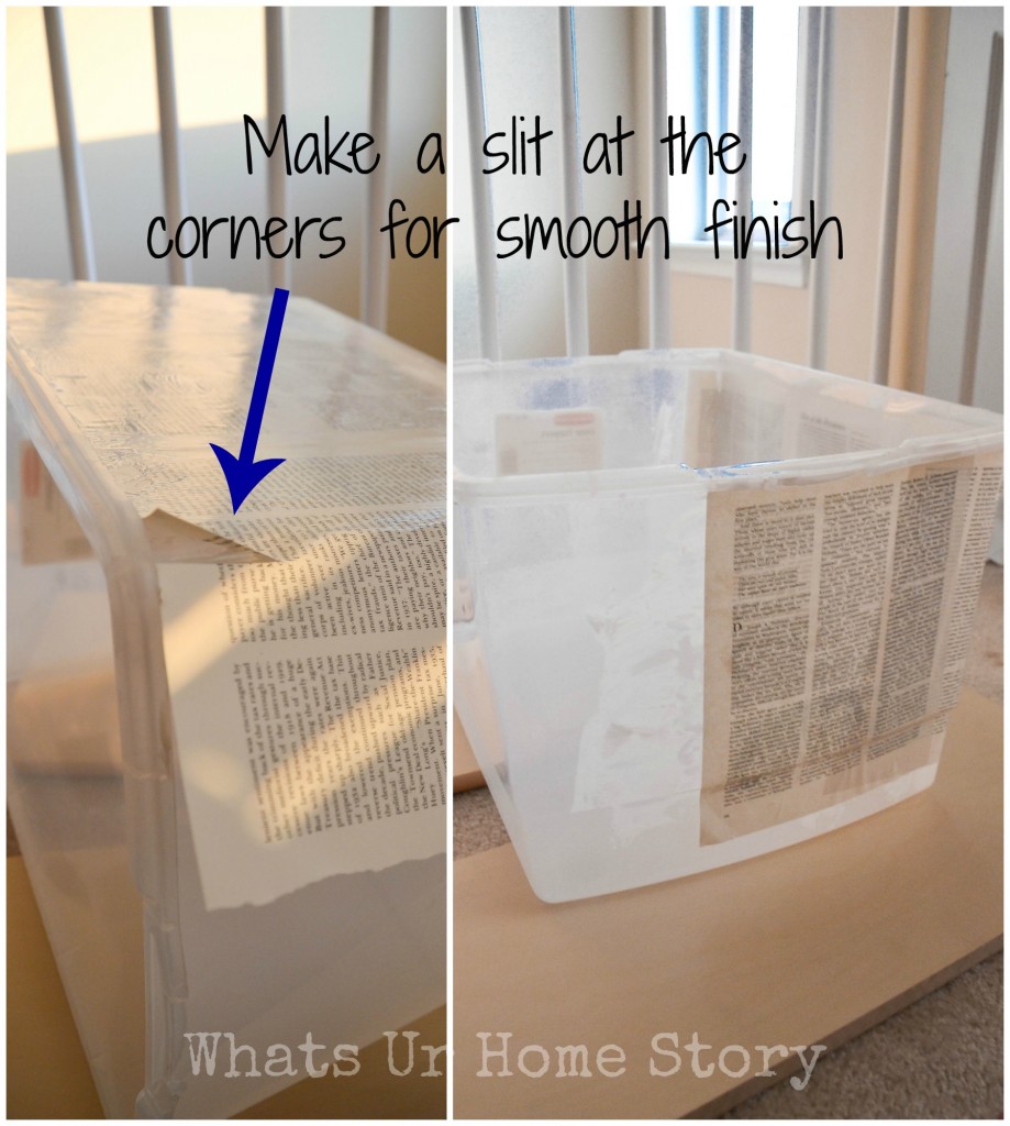 Plastic Storage Bin Makeover