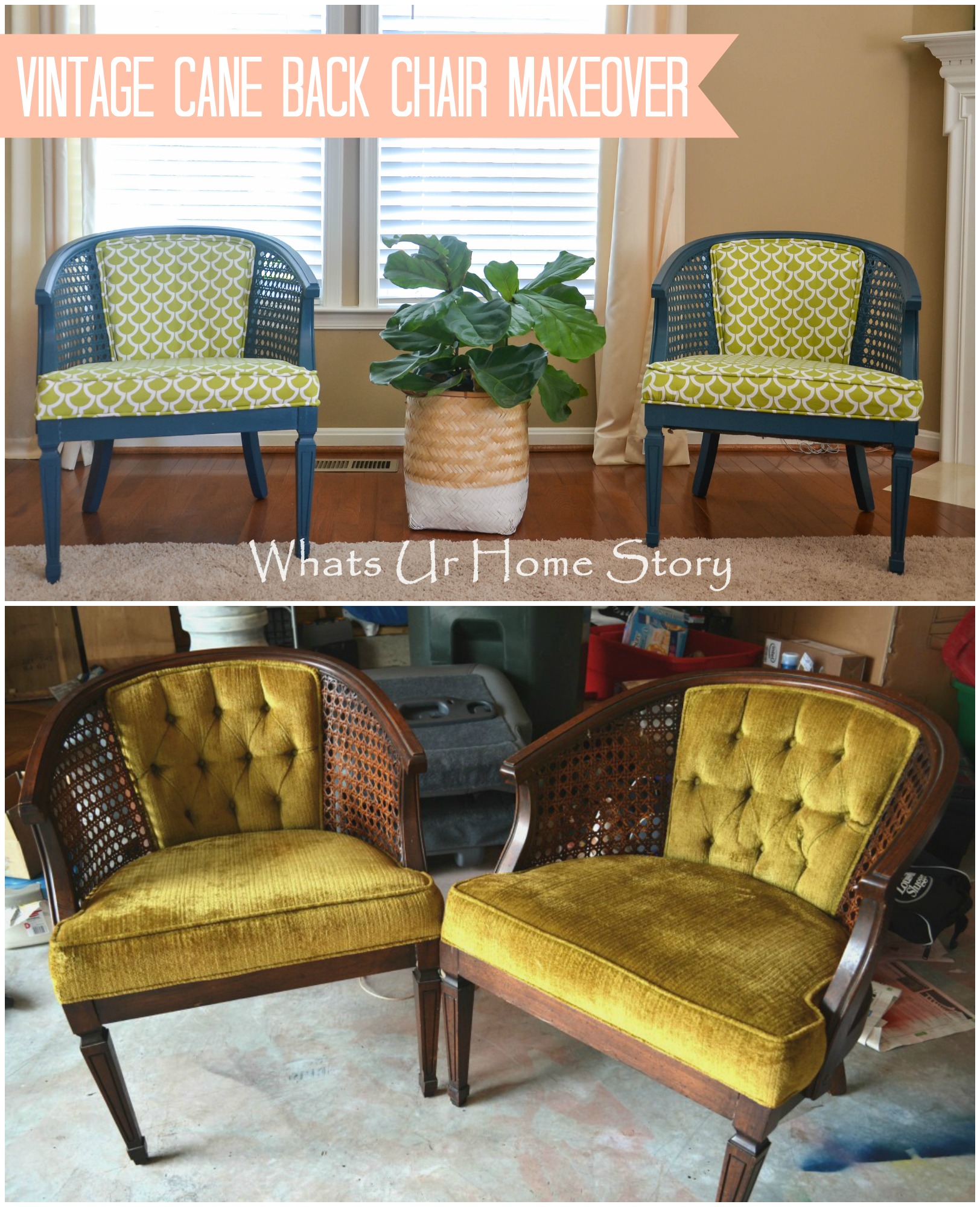 antique cane chair makeover