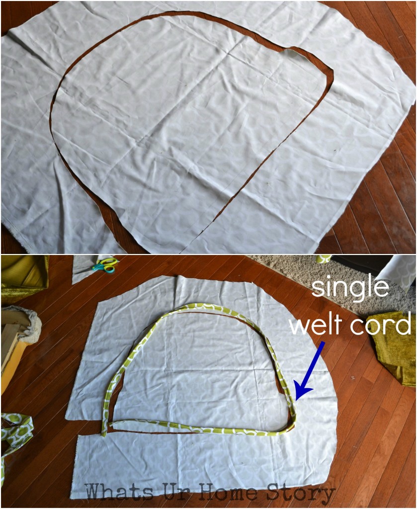 How To Sew A Seat Cushion With Piping, How To Make A Chair Cushion With Piping