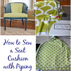 sew a seat cushion with piping