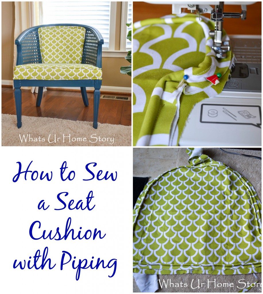 How To Sew A Seat Cushion With Piping, How To Make A Chair Cushion With Piping
