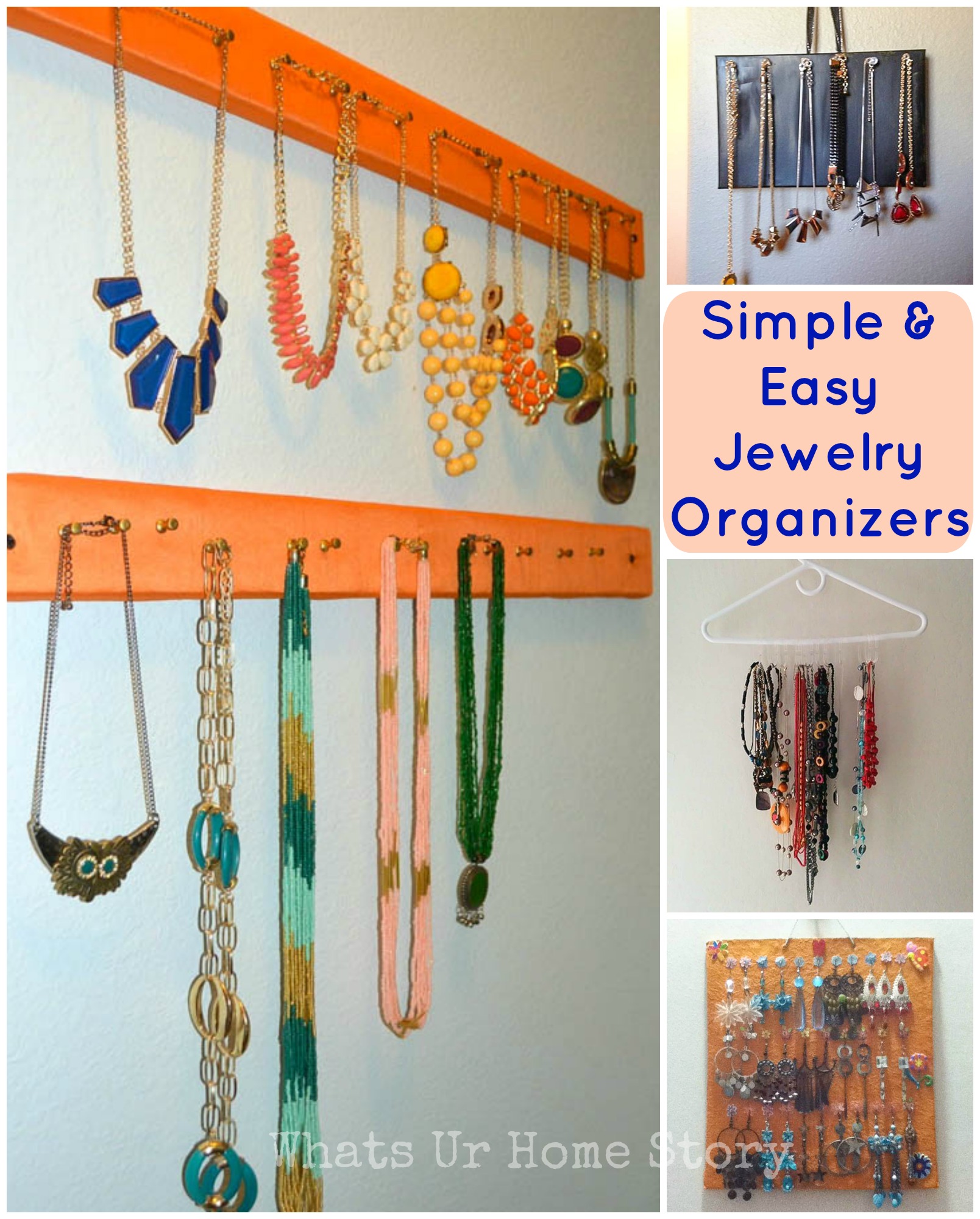 DIY Simple Easy Jewelry Organizers