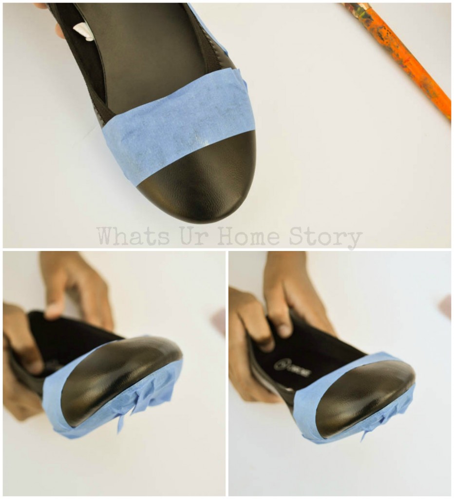 DIY Glitter Cap Toe Flats