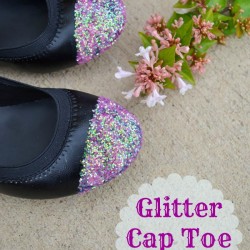 Glitter cap toe flats