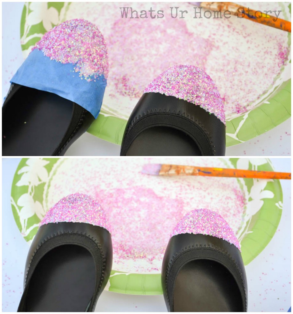 DIY Glitter Cap Toe Flats