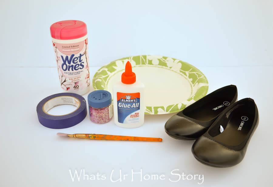 DIY Glitter Cap Toe Flats