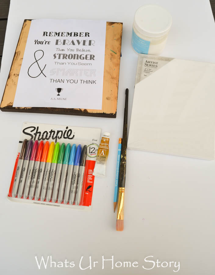 DIY Sharpie Canvas Art