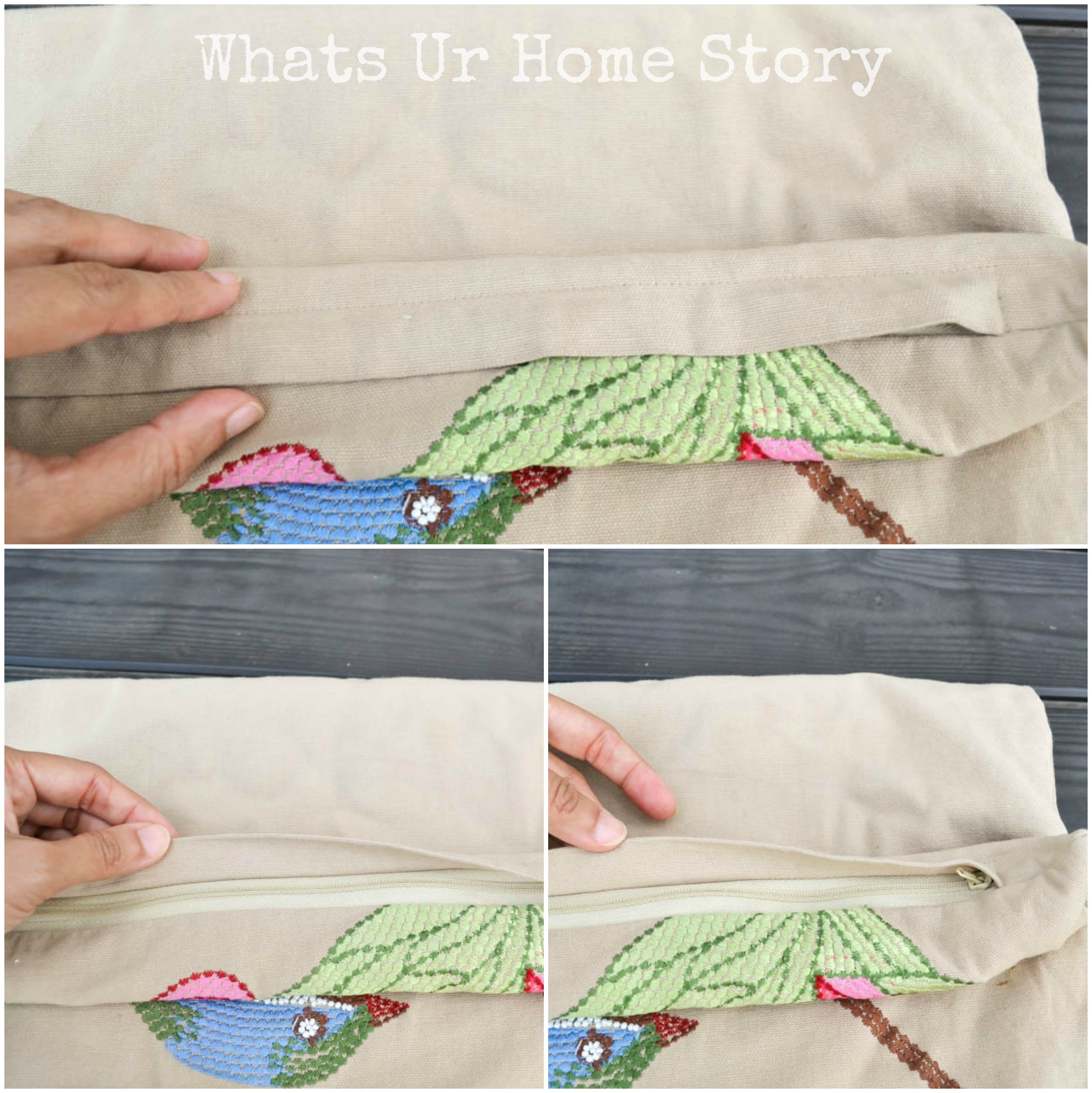 How to Sew a Pillow with Zipper Zipper Pillow Cover Tutorial Whats