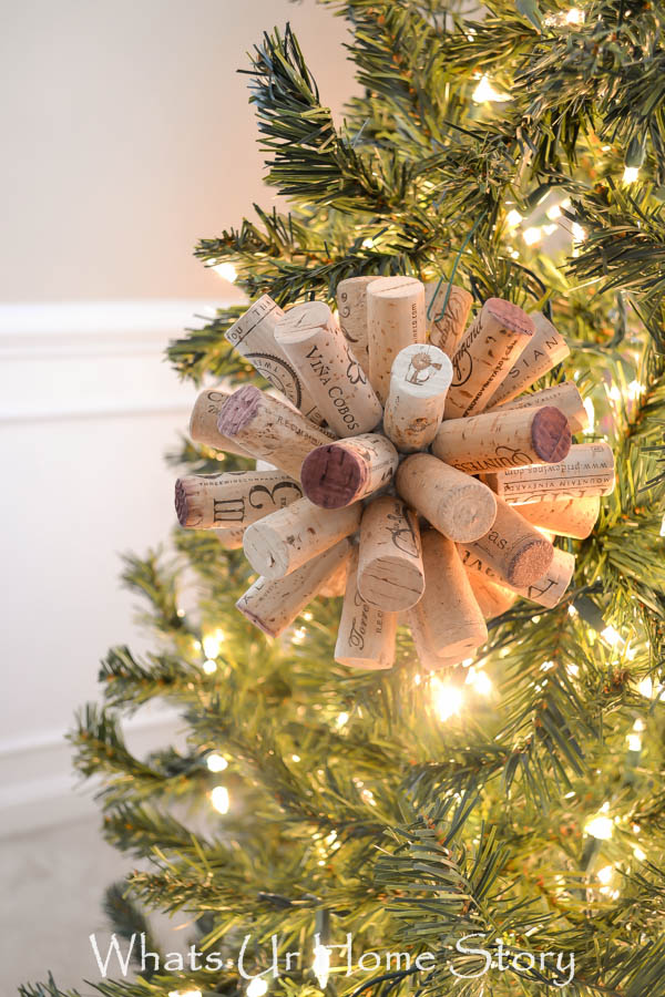 DIY cork ball ornament