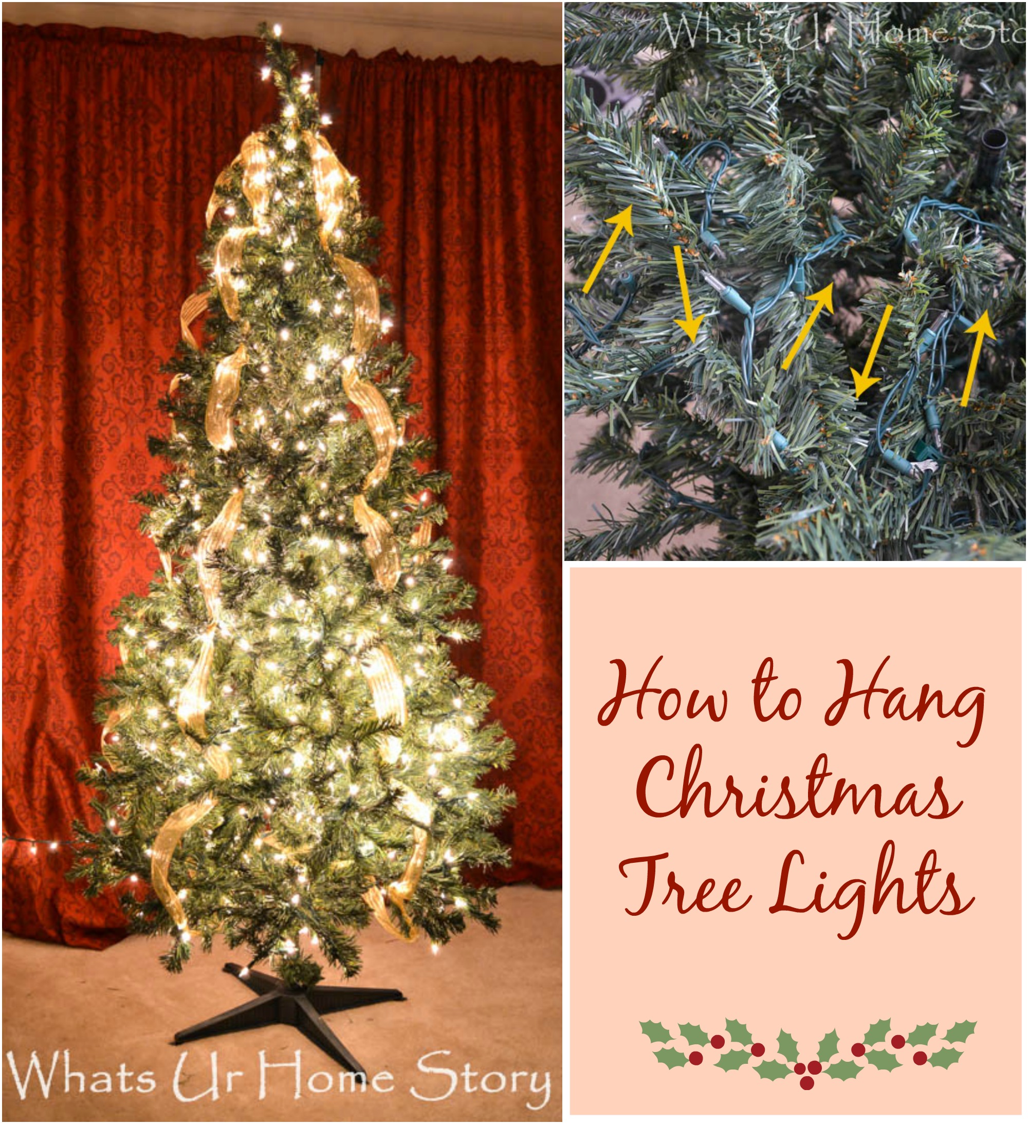 How to Hang Christmas Tree Lights Tutorial