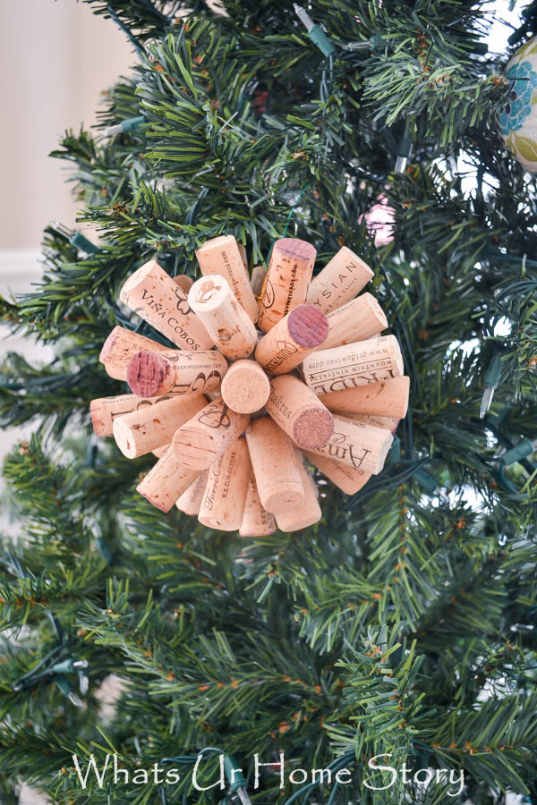 Easy Wine Cork Craft   Cork Ball Ornament