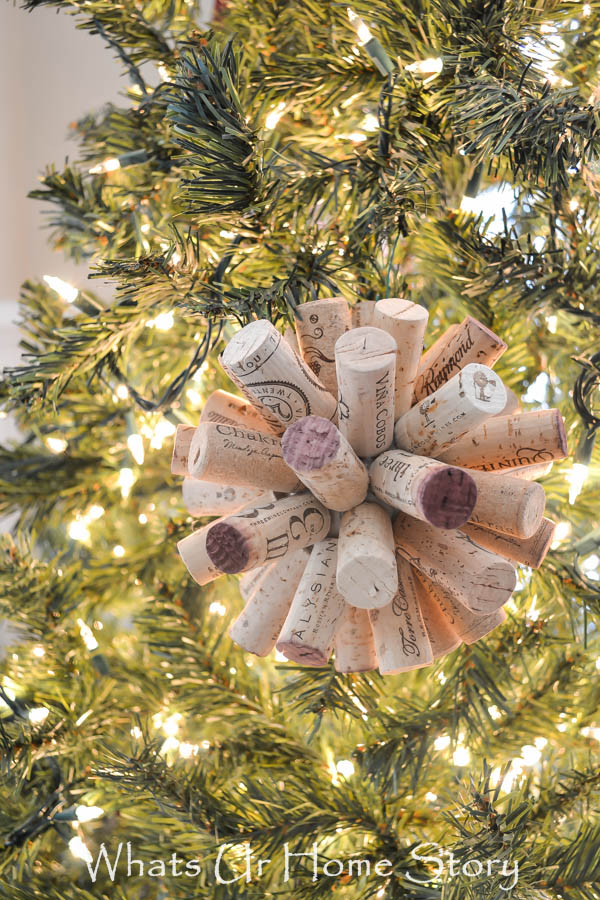 Easy Wine Cork Craft   Cork Ball Ornament