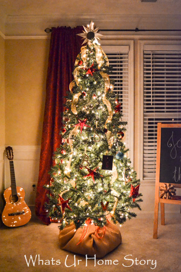 Burlap Covered Faux Root Ball Tree Skirt