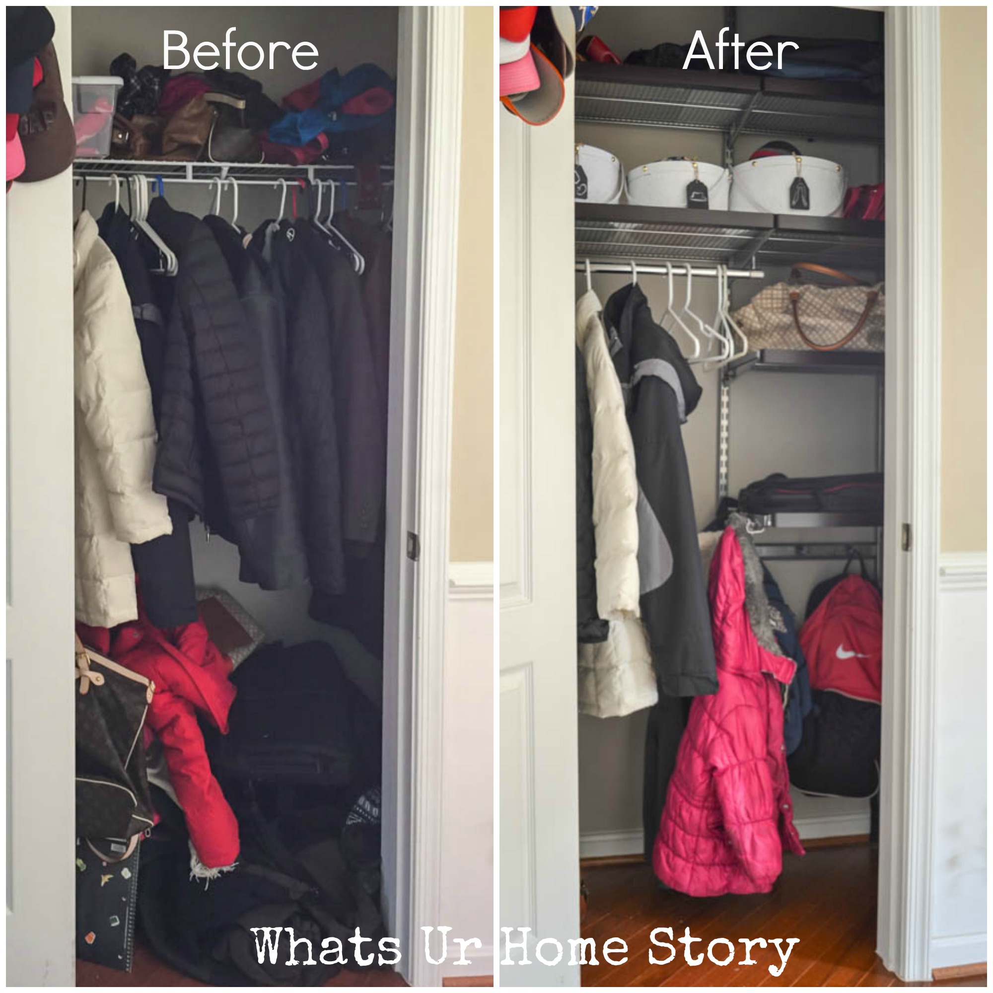 Coat closet Orgnaization Whats Ur Home Story