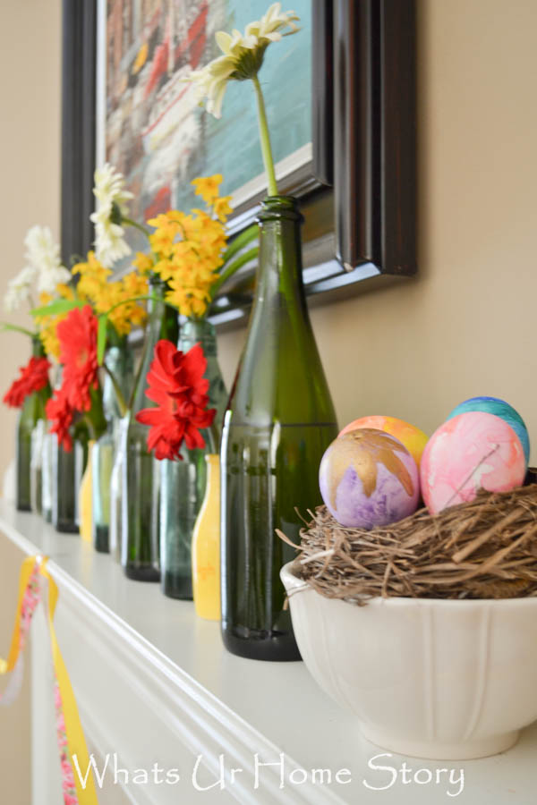 Easy Spring Mantel