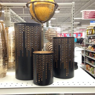 black and gold votives