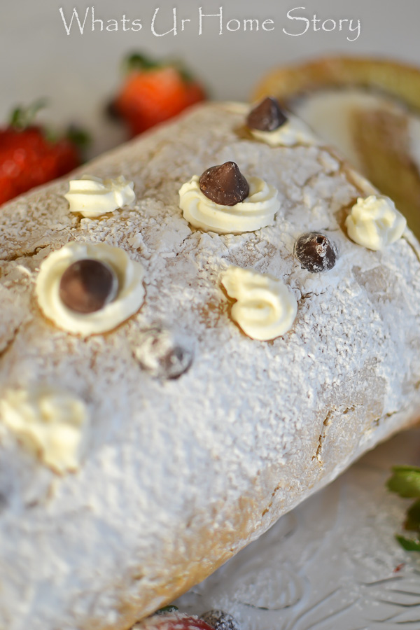 Chocolate and Caramel Cream Cake Roll