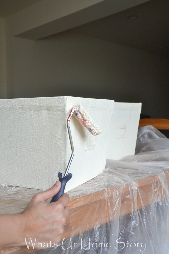 Fabric Bin Makeover with Chalk Paint