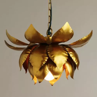 gold lotus pendant