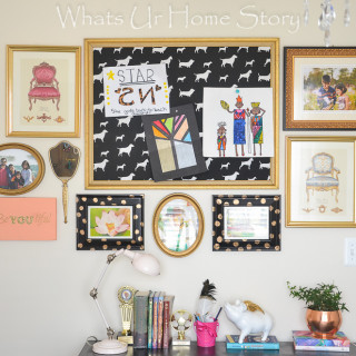 Cork board Makeover with fabric