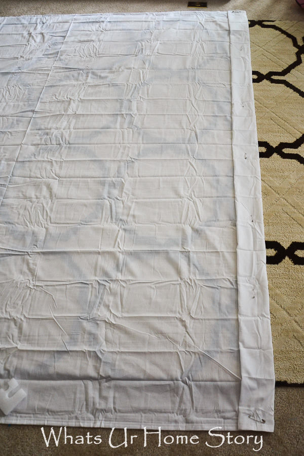 How to Make Curtains from Flat Sheet   Pom Pom Curtain